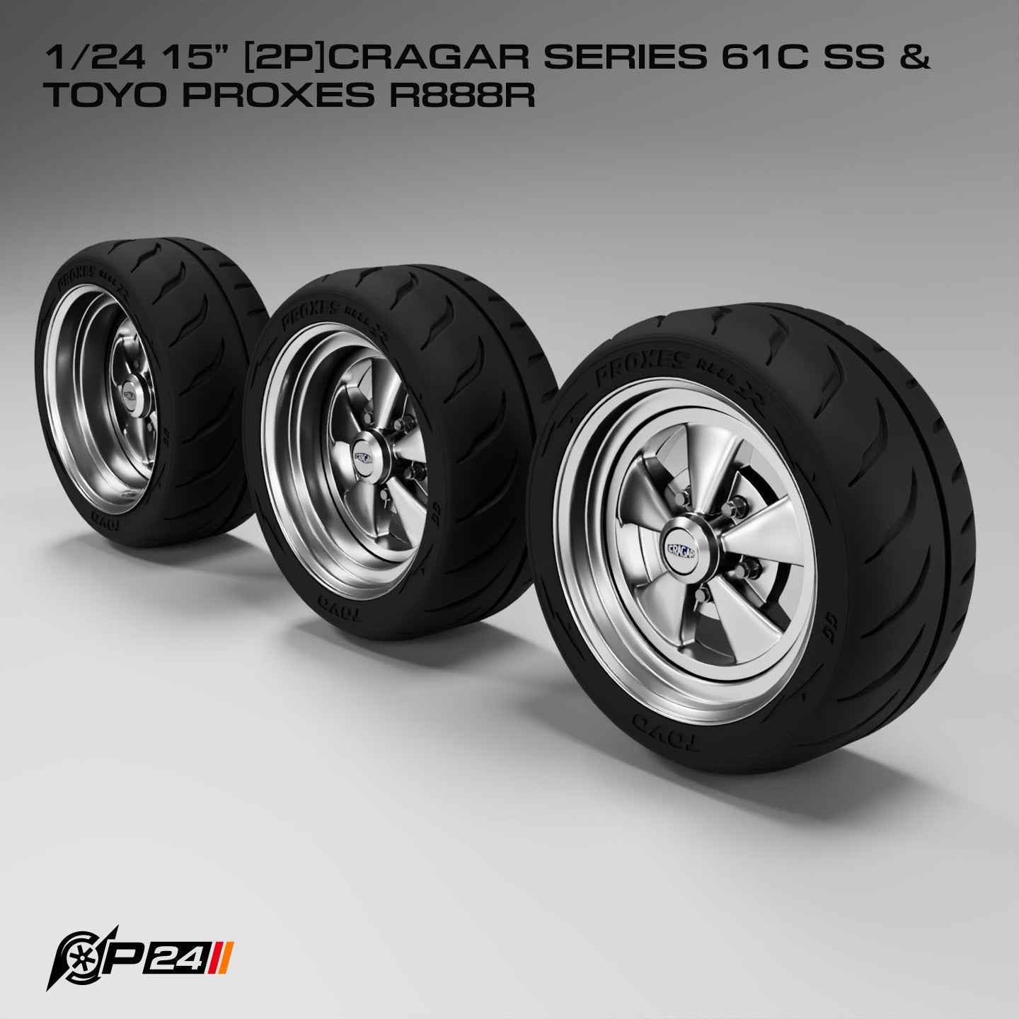 15" Cragar SS 5 Spoke Wheels & Tire Set