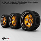18–21-Inch Rotiform DIA Wheels & MCL Pilot Super Sport Tires – Set of 4