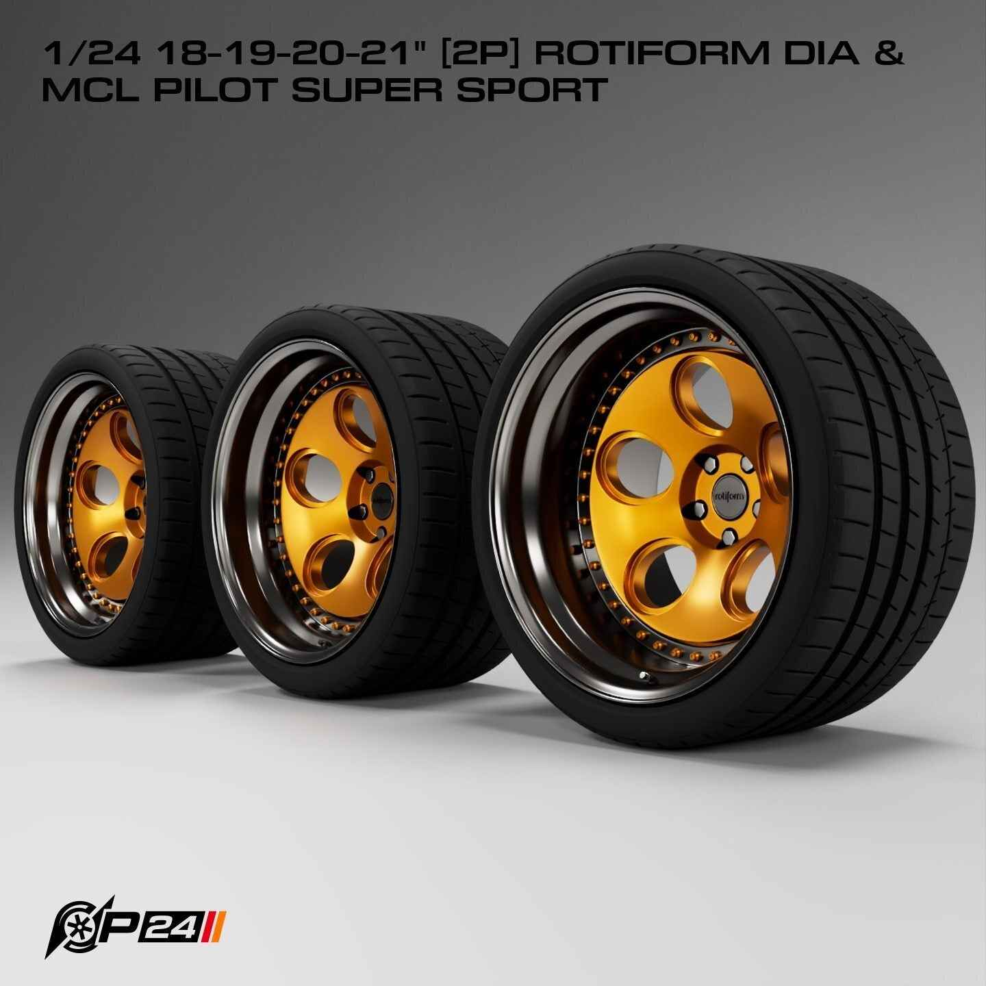 18–21-Inch Rotiform DIA Wheels & MCL Pilot Super Sport Tires – Set of 4