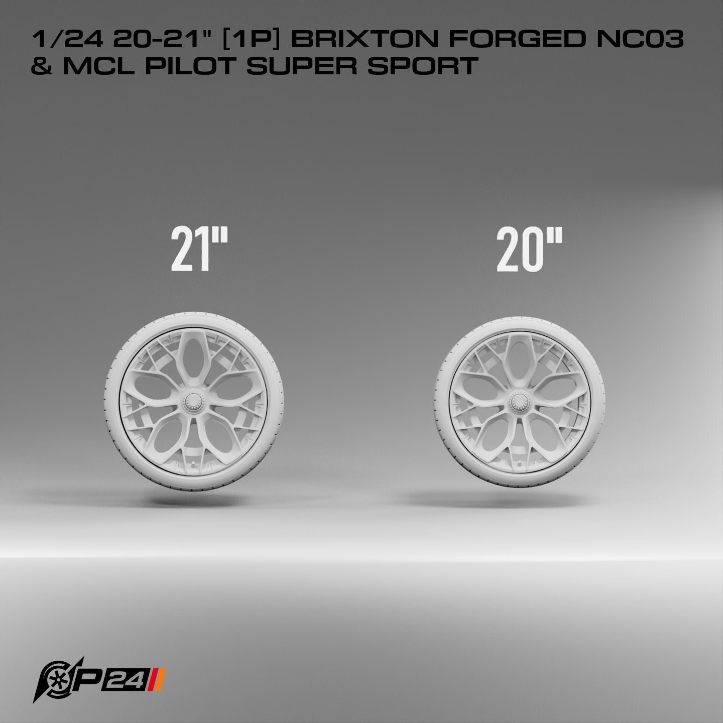 20–21-Inch Brixton Forged NC03 Wheels & MCL Pilot Super Sport Tires – Set of 4