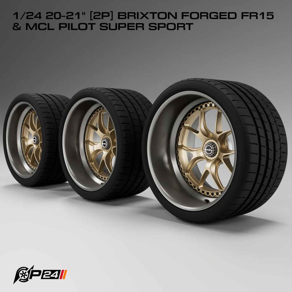 20–21-Inch Brixton Forged FR15 Wheels & MCL Pilot Super Sport Tires – Pair