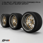 20–21-Inch Brixton Forged FR15 Wheels & MCL Pilot Super Sport Tires – Pair