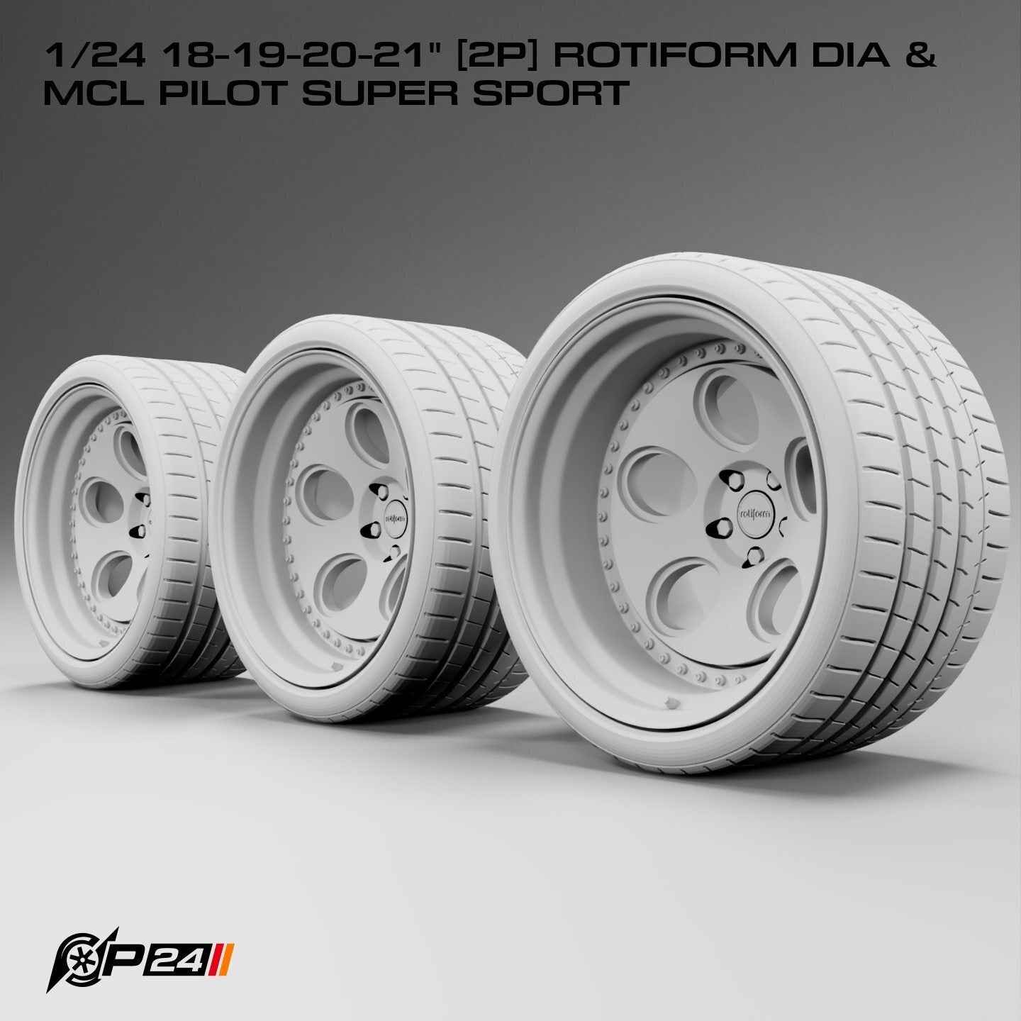18–21-Inch Rotiform DIA Wheels & MCL Pilot Super Sport Tires – Set of 4