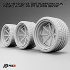 18–21-Inch Rotiform MLW Candy Wheels & MCL Pilot Super Sport Tires – Pair