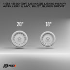 18–20-Inch US Mags US440 Heavy Artillery Wheels & MCL Pilot Super Sport Tires – Set of 4
