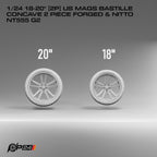 18–20-Inch US Mags Bastille Concave Forged Wheels & Nitto NT555 G2 Tires – Set of 4