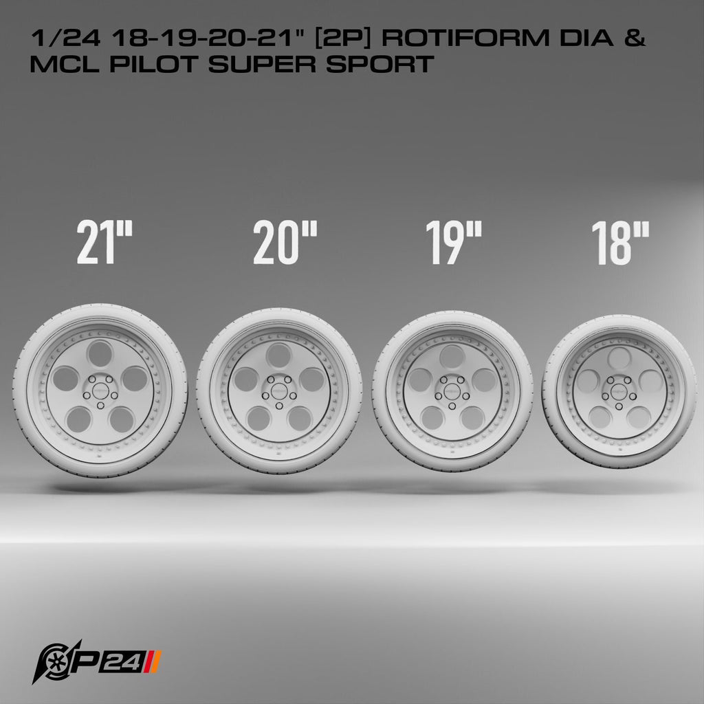 18–21-Inch Rotiform DIA Wheels & MCL Pilot Super Sport Tires – Set of 4