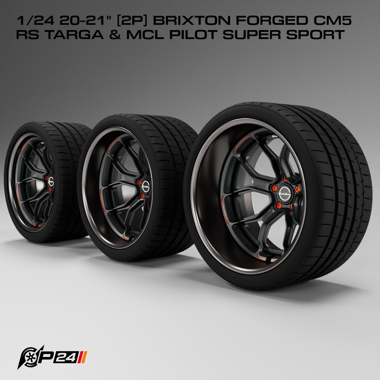 20–21-Inch Brixton Forged CM5 RS Targa Wheels & MCL Pilot Super Sport Tires – Pair