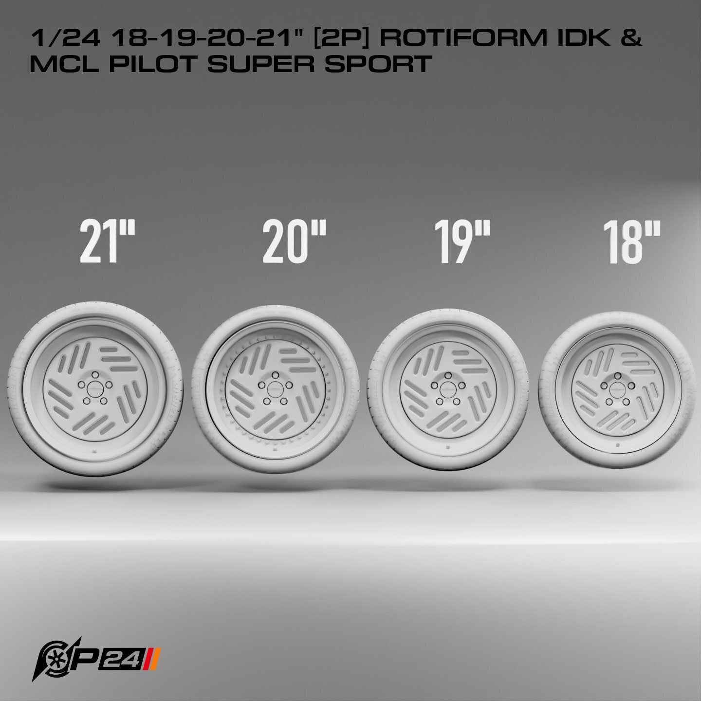 18–21-Inch Rotiform IDK Wheels & MCL Pilot Super Sport Tires – Pair