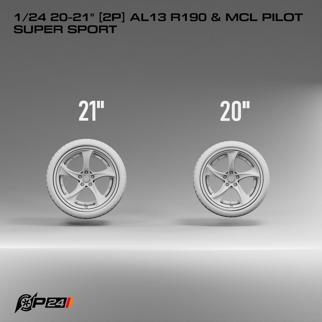 20–21-Inch AL13 R190 Wheels & MCL Pilot Super Sport Tires – Pair