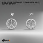20–21-Inch AL13 R190 Wheels & MCL Pilot Super Sport Tires – Pair