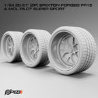 20–21-Inch Brixton Forged FR15 Wheels & MCL Pilot Super Sport Tires – Pair