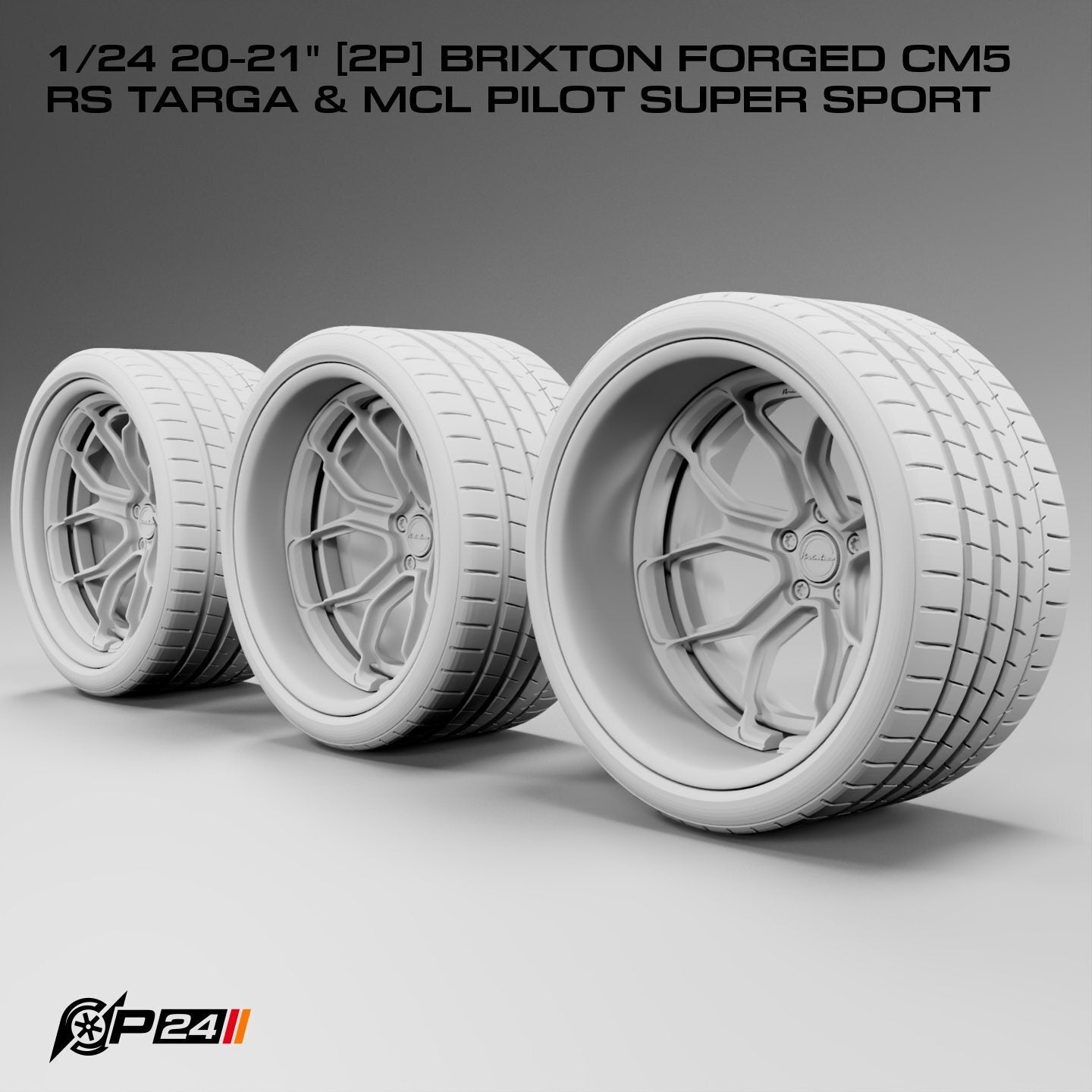 20–21-Inch Brixton Forged CM5 RS Targa Wheels & MCL Pilot Super Sport Tires – Pair