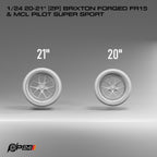 20–21-Inch Brixton Forged FR15 Wheels & MCL Pilot Super Sport Tires – Pair