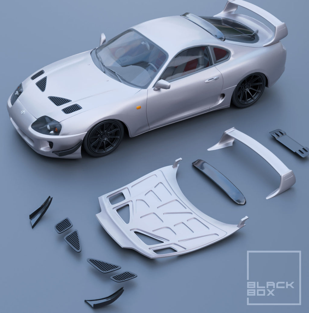 Tamiya Toyota Supra Mk4 Custom Hood & Aero Pack – 1/24 Scale